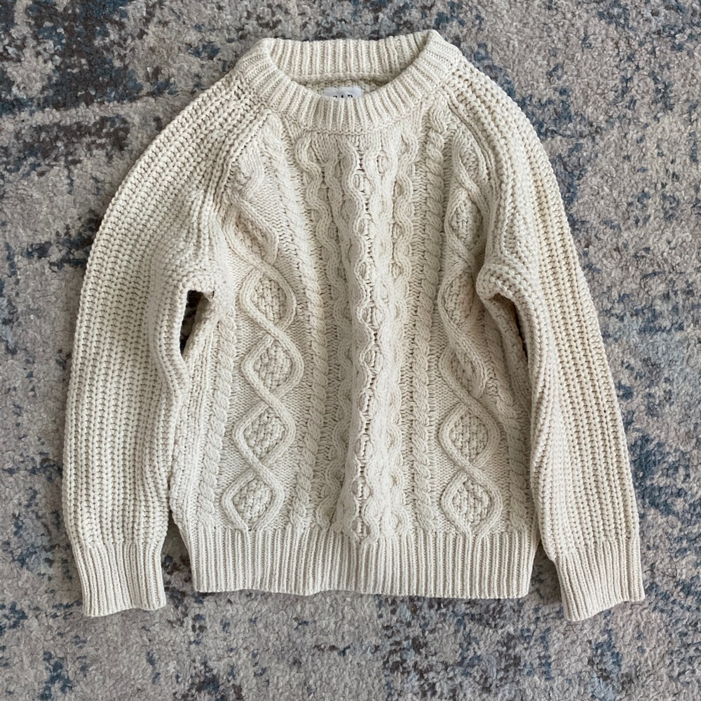 GAP Cream Cable Knit Sweater